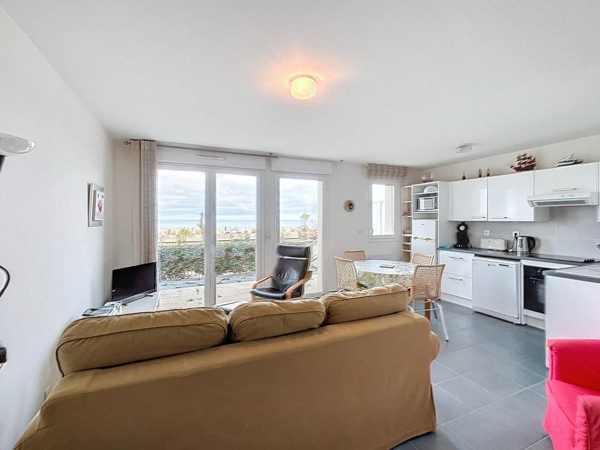 מרוויל-פרנסויל-פלאז' Appartement Rez-De-Jardin, Front De Mer, 4 Pers, Calme, Wifi Gratuit - Fr-1-465-46 מראה חיצוני תמונה